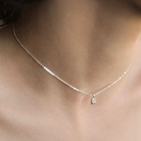 Collier Pendentif en Argent 925, Chaîne Polyvalente pour Clavicule, Chaîne de Pull, Accessoire Féminin Élégant et Arqué