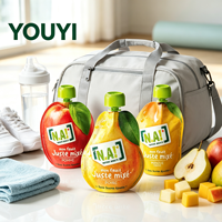 Pochette souple personnalisée en plastique de qualité alimentaire avec bec verseur, anti-fuite, pour jus de fruits, lait et boissons 50ml 100ml 150ml