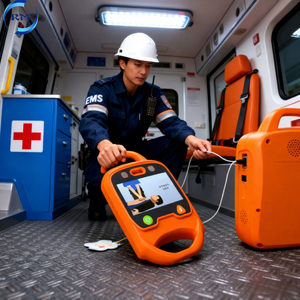 <strong>Emergency</strong> <strong>AED</strong> Trainer <strong>Portable</strong> First Aid <strong>Defibrillator</strong> Automated External <strong>Defibrillator</strong> with Electric Pad/Touch Screen - Product Image 1