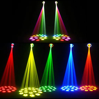 Paquete de 2 Luces Móviles de Cabeza con Haz Super Sharpy de 200W 5R LED, Efectos de Arcoíris de Doble Prisma 12+6 RGB y Estuche de Transporte