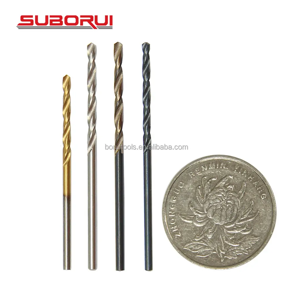 SUBORUI HSS 0.3mm M2 6542 métrique minuscule Mini petit Brocas Micro foret hélicoïdal ensemble métal ISO forage plat tige ronde 20mm