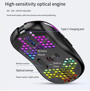 El Ratón Inalámbrico para Juegos con Iluminación RGB es Adecuado para Oficina y Negocios, Ratones para Juegos con Cable - Product Image 5