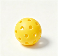 Balle de pickleball rotomoulée en PE à 40 trous, 74 mm, pour sports et divertissements en extérieur et en intérieur, pour joueurs juniors