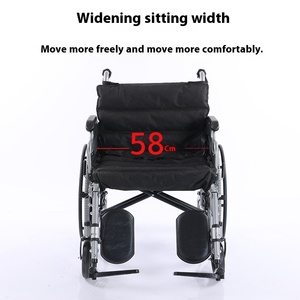 Silla <span class=keywords><strong>de</strong></span> Ruedas Plegable Extra Grande <span class=keywords><strong>de</strong></span> Aluminio Ligero para Personas Mayores Obesas, Uso Hospitalario, Equipo <span class=keywords><strong>de</strong></span> <span class=keywords><strong>Rehabilitación</strong></span> <span class=keywords><strong>de</strong></span> Clase - Product Image 4