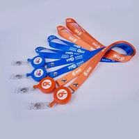 Cordon rétractable personnalisé avec boucle à tirage facile, porte-badge professionnel, porte-carte d'identité, enrouleur de badge rétractable, drapeaux et bannières promotionnels