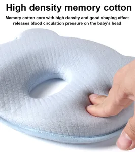 Oreiller en mousse à mémoire de forme confortable en coton biologique personnalisé pour nouveau-né