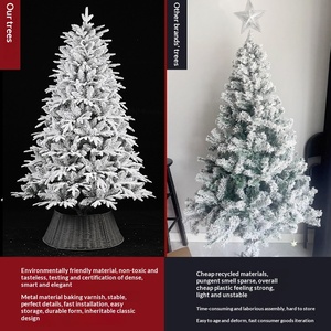 Wholesale Heavy Snow PE & PVC Mixed Flocked Christmas <b>Tree</b> Factory Direct Snow Falling Christmas <b>Tree</b> - Product Image 4