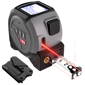 Mètre laser numérique multifonctionnel 3 <span class=keywords><strong>en</strong></span> 1, 40 m, 60 m, outil de <span class=keywords><strong>mesure</strong></span> rechargeable, ruban à mesurer laser 5 m avec écran LCD - Product Image 1
