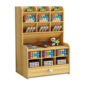 Portalápices de madera con cajón, organizador de escritorio multiusos de 5 niveles para el hogar y la oficina - Product Image 5