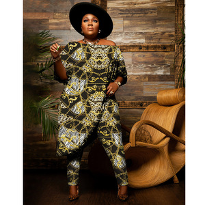 N7349 vestiti all'ingrosso estivi africani Sexy senza schienale Set da <span class=keywords><strong>donna</strong></span> <span class=keywords><strong>abbigliamento</strong></span> <span class=keywords><strong>etnico</strong></span> spalle scoperte taglie forti 2 pezzi Set <span class=keywords><strong>donna</strong></span> - Product Image 5