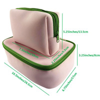 Sac de voyage cosmétique portable en gros OEM, organiseur de maquillage pratique avec fermeture éclair, pochette personnalisable avec logo pour femmes et filles