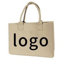 Sacs fourre-tout en feutre personnalisés pour femmes, faible quantité minimale de commande, options de couleurs illimitées, parfaits pour le shopping et les promotions