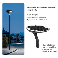 Lampe Solaire Moderne pour Aménagement Paysager 36W 5054 LED IP65, Éclairage Extérieur Solaire pour Jardin, Villa, Parking et Éclairage Communautaire