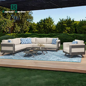 أريكة خارجية مقطعية بالكامل على شكل حرف L للفناء والحديقة السريعة - Product Image 2