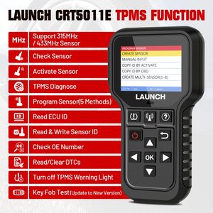 เครื่องมือรีลีนนิ่ง TPMS รุ่นใหม่ล่าสุด CRT5011E ปี 2026 สำหรับ OBD2 อ่าน/ตั้งโปรแกรม/รีเซ็ตโค้ดยาง SDK 12V - Product Image 2