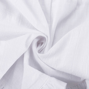 Completo Casual in Cotone e <span class=keywords><strong>Lino</strong></span> a 2 Pezzi per Donna, Elegante <span class=keywords><strong>Camicia</strong></span> <span class=keywords><strong>con</strong></span> Maniche a Sbuffo e Lacci, <span class=keywords><strong>con</strong></span> Pantaloncini a Vita Alta <span class=keywords><strong>con</strong></span> Volant - Product Image 6