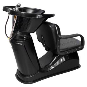 Sillón de Lavado Portátil Moderno QM con Lavabo de Cerámica y Cuero PU Duradero para Salón de Belleza y Uso Hospitalario - Product Image 4