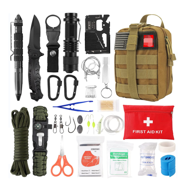72 in 1 Camping Outdoor Tactical Gear First Aid Kit Earthquake Emergency Survival Kit