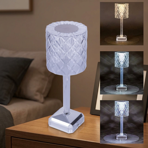 Lampada da Tavolo LED Ricaricabile Diamond Palace, Senza Fili, Controllo Touch, Design Flessibile, 12 Ore di Autonomia, per Camere da Letto e Uffici - Product Image 2