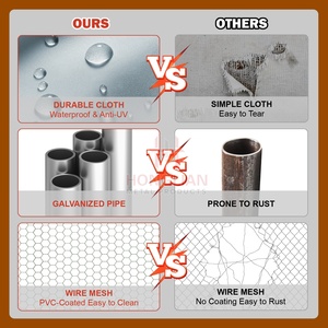 Chúng tôi warehousesales giá thấp kim loại chạy đi và đi bộ di động mạ kẽm lớn gà Coop nhà cho 20 con gà - Product Image 5