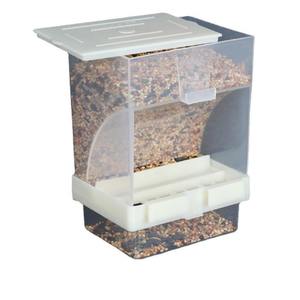 Automatische plastic voerbak voor vogels, papegaaien en duiven, met zaaddispenser voor vogelkooien en -kommen - Product Image 4