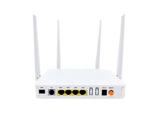 すべてのOLT4GE1POTデュアルバンドWifi2.4 G/5G RJ45 /RJ11ポート12V-1.5Aカートンホワイトでの外部アンテナシェルSCAPCプラスチック作業