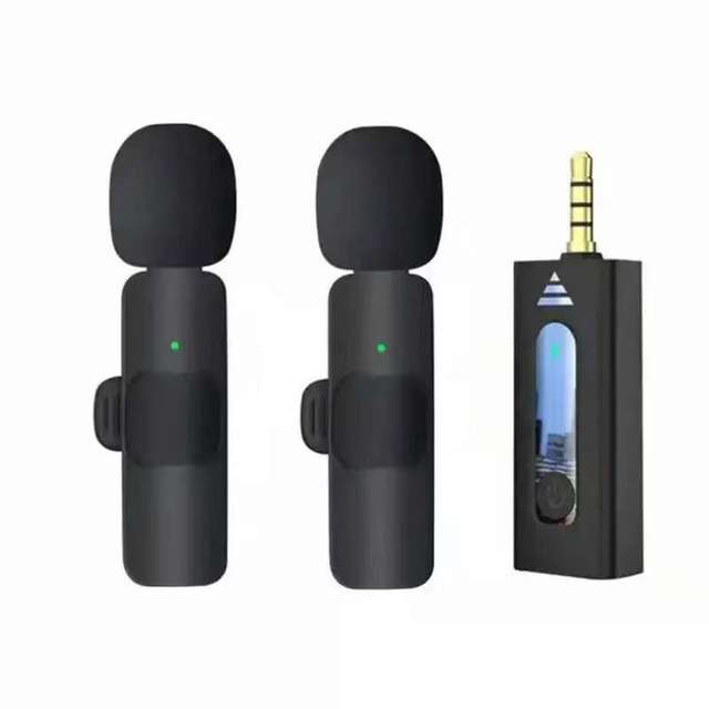 K35 Wireless Omni-directional Lavalier Flip Noise-Cancelling Microphone 15-20M Transmission Lightweight Portable Universal 3.5mm