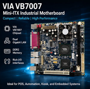 Placa Base Industrial Mini ITX VIA VB7007 de 17 cm con CPU C7 D Integrada, Doble Ethernet Rápido, <span class=keywords><strong>DDR2</strong></span>, para Máquinas POS - Product Image 1