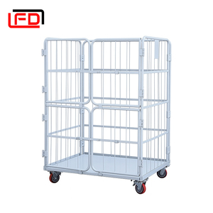 Lồng cuộn đa năng có thể gập lại | Hộp đựng lưới thép 3 mặt với bánh xe có thể khóa & Khung gia cố - Product Image 2