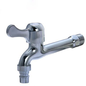 Válvula angular de latón para grifo, caño recto de 14 cm, grifo de agua para lavandería de doble función, fácil instalación - Product Image 1