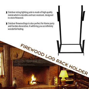 Porte-bûches en métal de haute qualité pour l'intérieur et l'extérieur, support de rangement pour bois de chauffage - Product Image 2