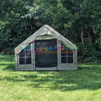 Tente imperméable De fête à la maison De 4 personnes famille voyage robuste 4 saisons tente de Camping en plein air tente à air gonflable avec pompe