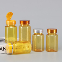 Flacon de pilules en plastique PET transparent jaune personnalisé pour les médicaments