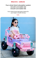 Mobil Mainan Anak Bertenaga Baterai 12V Warna Pink, Gaya 4x4 Off-Road, Truk Listrik dengan Remote Control untuk Anak Perempuan