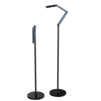 Tablette col de cygne support de sol pour iPad téléphones paresseux 360 rotation pliable robuste en alliage d'aluminium long bras support de téléphone