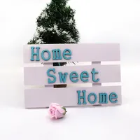 लकड़ी 'Home मीठा Home' नाम पट्टिका शब्द पत्र दीवार घर कला साइन सजावट