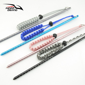 รักษาไม้เท้าสำหรับดำน้ำลึก1.2เมตรทำจากอลูมิเนียมผสมที่มีสเกลและเชือกเพื่อการสื่อสารใต้น้ำ - Product Image 1