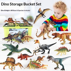Set de Juguetes de Dinosaurios Sólidos, Modelo de Animal de Simulación Jurásica, Tiranosaurio Rex, Bestia Gigante, Dragón, Dragón Halcón, 21 Piezas en Total - Product Image 2
