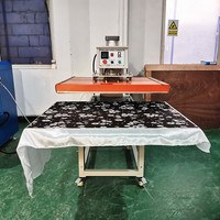 Professionelle Automatische 80x100 Pneumatische Flachbett-Druckmaschine Textil-Heißpressmaschine Neue Großformatige Ausführung