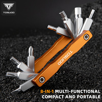 Outil de réparation de vélo pliable 8-en-1 TOSUOD avec clés hexagonales 2.5, 3, 4, 5, 6 mm, Torx T25, tournevis cruciformes et plats