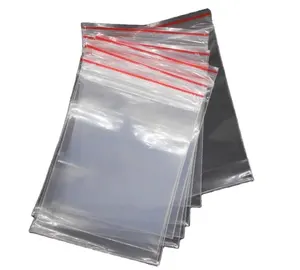 맞춤형 15x22 Cm LDPE 지퍼백 식품 포장 가방 방수 로고 프린트 입술에 빨간 선