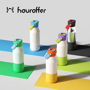 Houroffer Stainless Steel Insulated Water <b>Bottle</b> 500Ml With Detachable Handle For Home Office Outdoor Travel - Product Image 3