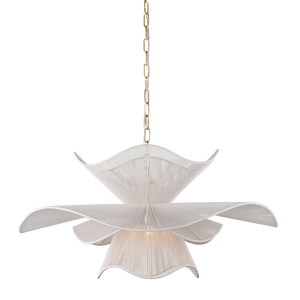 Luce francese moderna <span class=keywords><strong>hotel</strong></span> di Design di lusso sala da pranzo camera da letto soggiorno atmosfera decorativa lampadario in tessuto naturale - Product Image 5