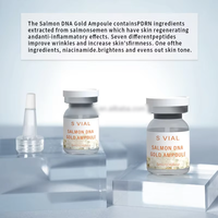 En stock ADN saumon or ampoule sérum flacons de beauté pour le visage Anti-âge barrière réparatrice en profondeur produit de soin de la peau