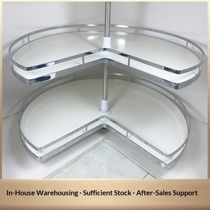 Cesta giratoria antideslizante de doble capa Olande para 270 tazones, platos, ollas, para gabinete <span class=keywords><strong>esquinero</strong></span>, <span class=keywords><strong>despensa</strong></span>, cocina y <span class=keywords><strong>armario</strong></span> - Product Image 2