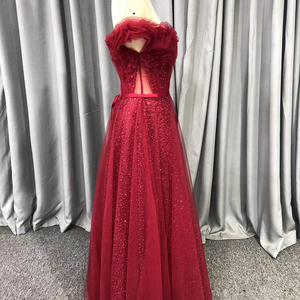 Jancember QX01 Elegant <strong>Red</strong> <strong>Sequins</strong> Off Shoulder Party Sweetheart Formal Gowns Evening Dresses - Product Image 4