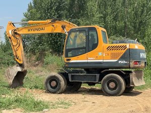 Excavatrice sur pneus Hyundai 150W-9 d'occasion de 15 tonnes avec moteur, pompe et alternateur d'origine coréenne à bas prix, origine Chine - Product Image 2