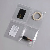 Sacs en polypropylène transparents avec fermeture, pochettes transparentes en BOPP pour l'emballage de bijoux