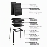 Nouveauté, ensemble de meubles de salle à manger de style minimaliste, table à manger, ensemble de 6 chaises