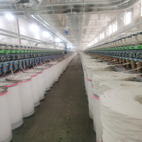 Fil de Polycoton Recyclé et Régénéré Open End OE Ne 20/1 Nm34/1, Mélange Anti-Bactérien pour Tricot et Tissage, 60 Couleurs, Modèle